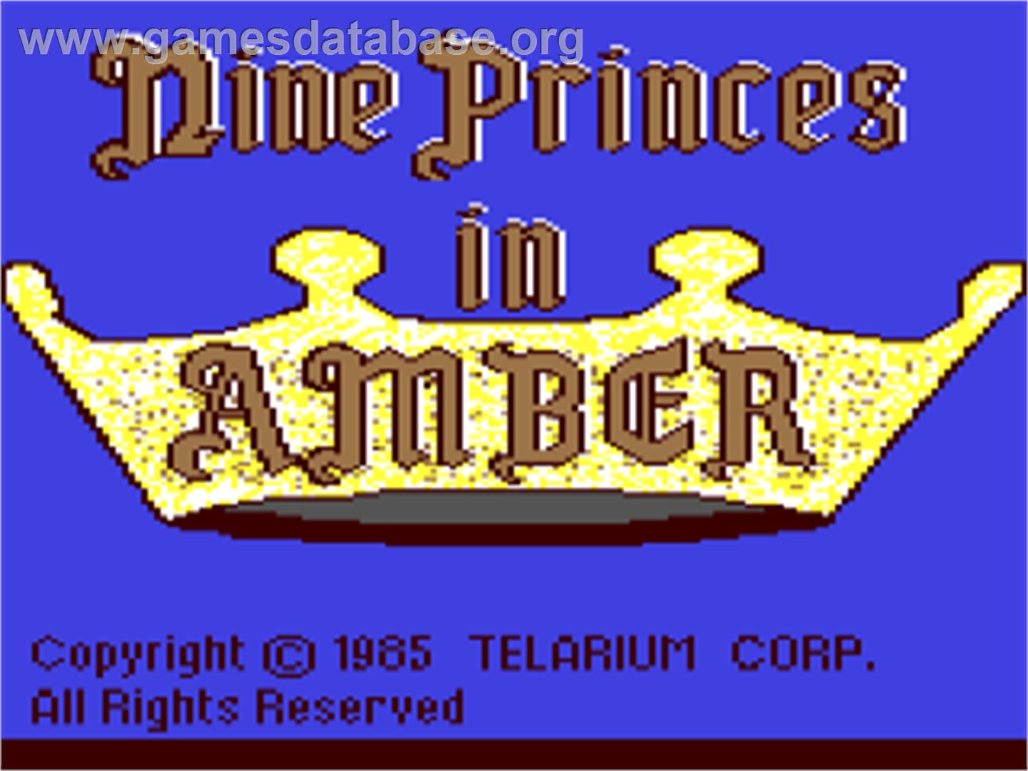 Nine Princes In Amber - Commodore 64 - Artwork - Title Screen