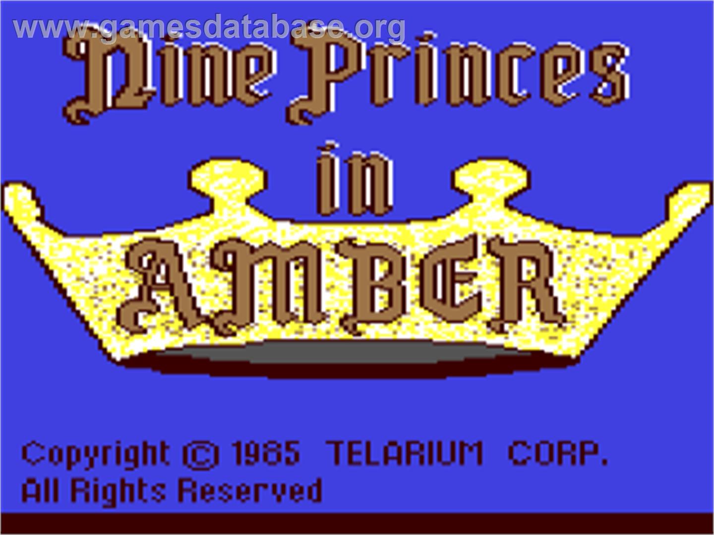 Nine Princes in Amber - Commodore 64 - Artwork - Title Screen