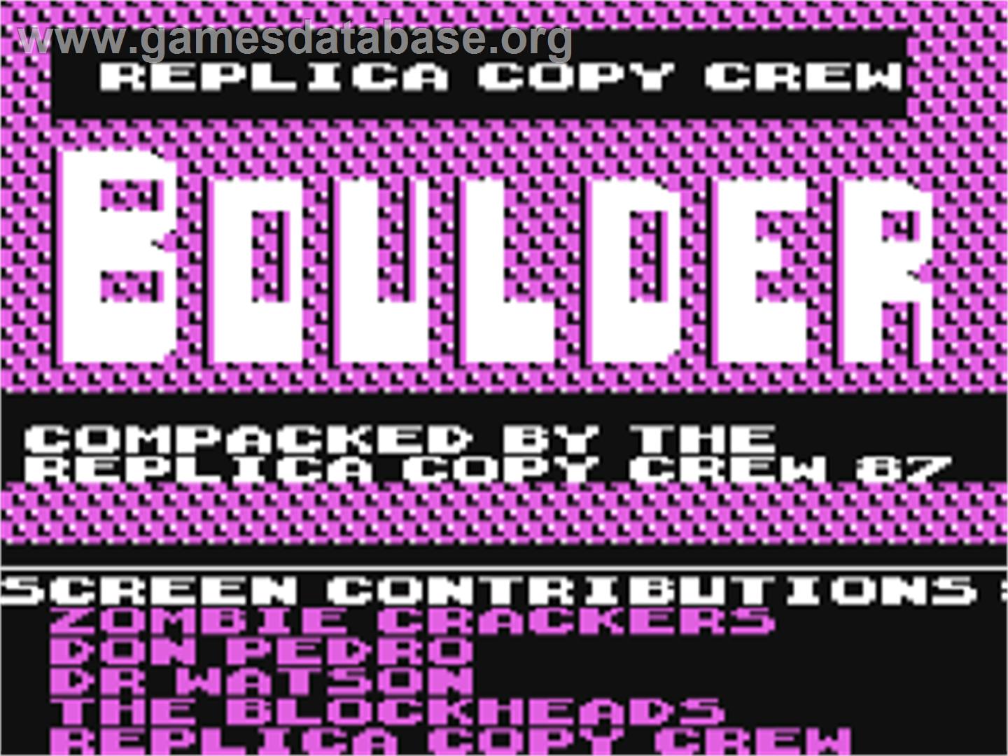 No One's Boulder 01 - Commodore 64 - Artwork - Title Screen