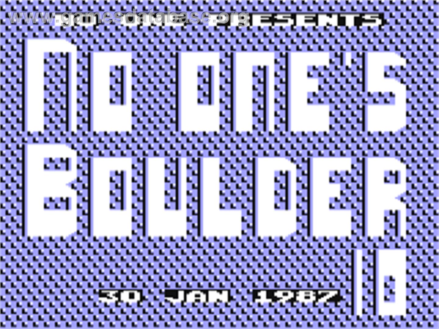 No One's Boulder 10 - Commodore 64 - Artwork - Title Screen