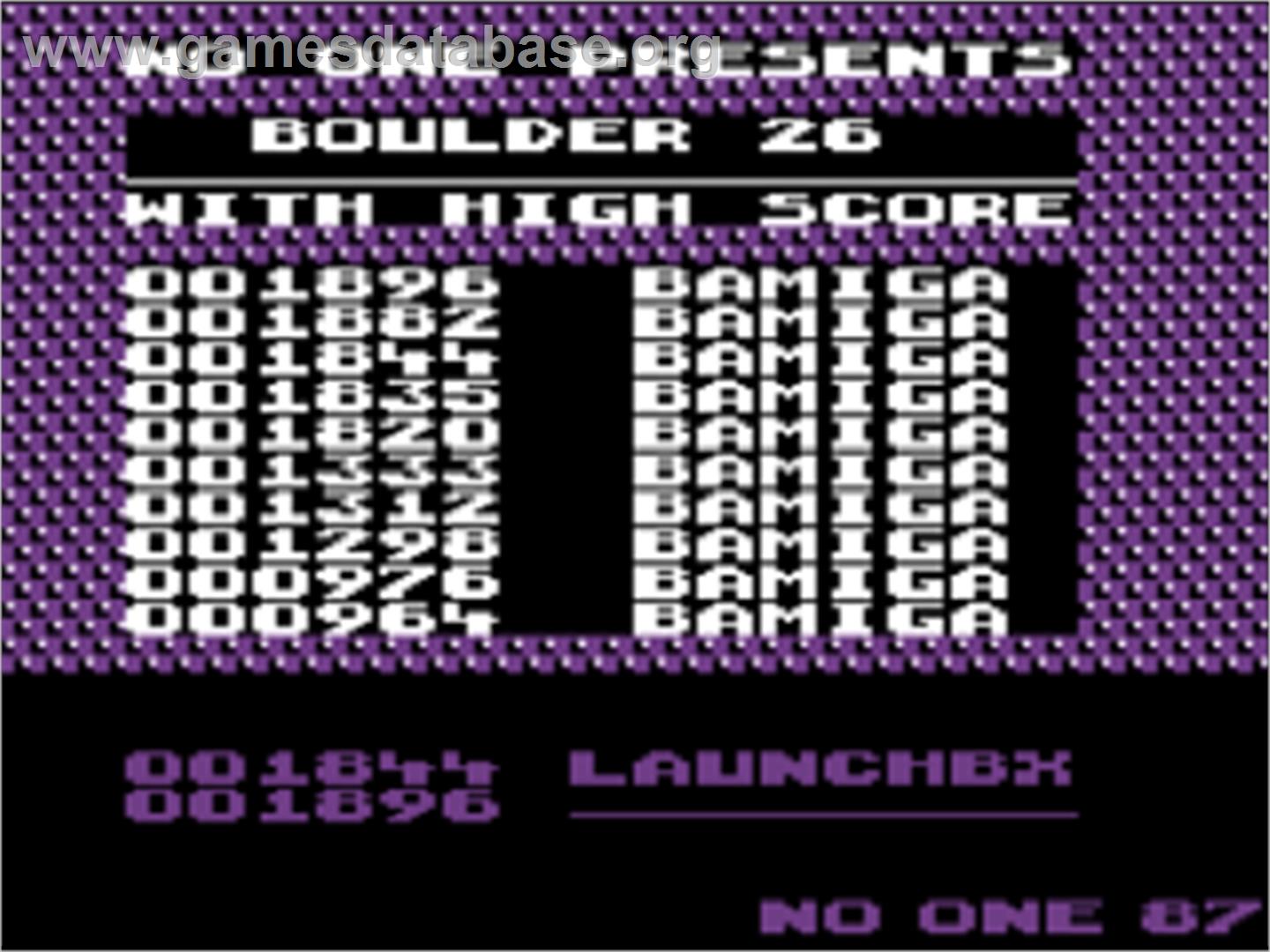 No One's Boulder 26 - Commodore 64 - Artwork - Title Screen