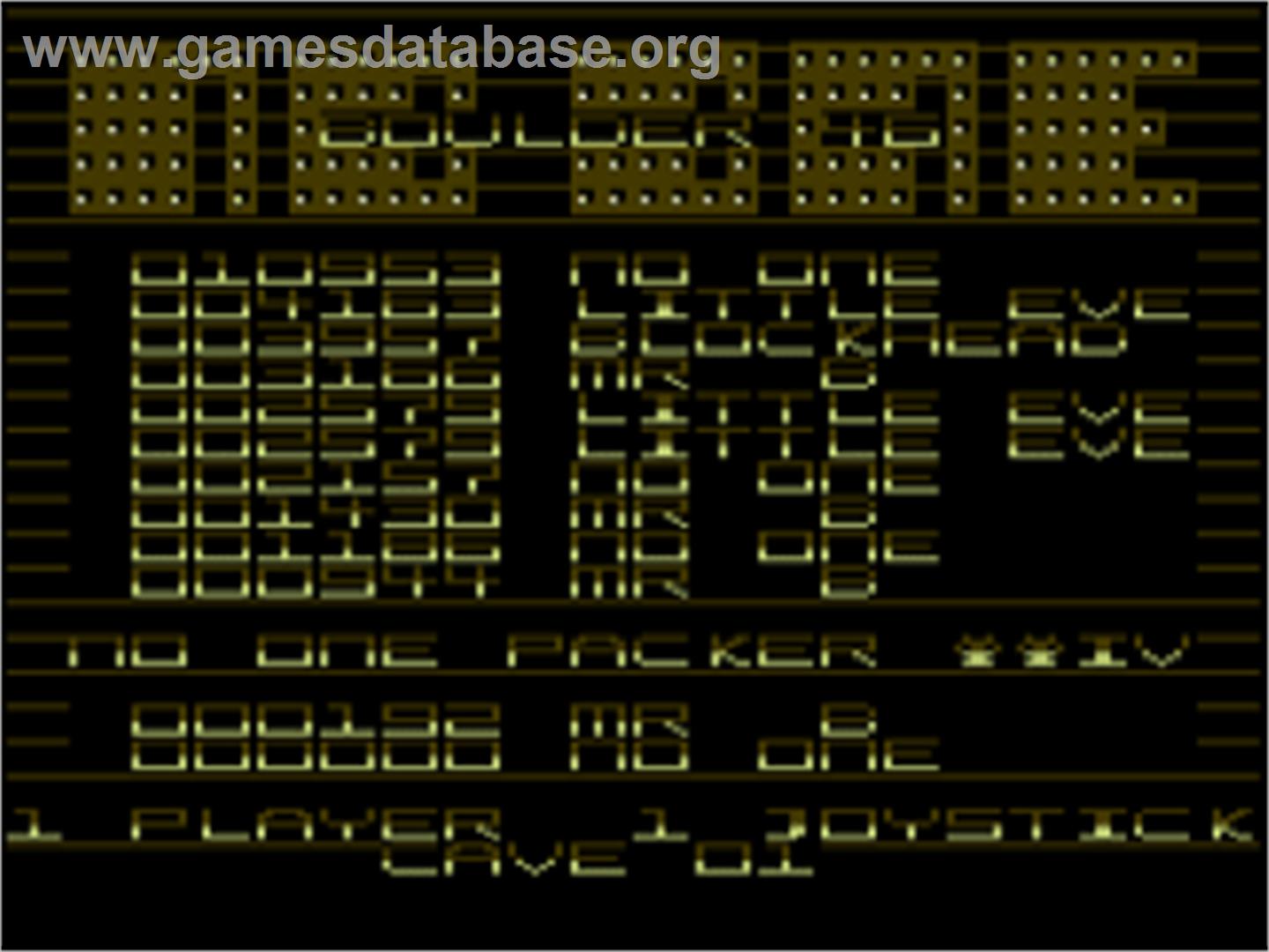 No One's Boulder 46 - Commodore 64 - Artwork - Title Screen
