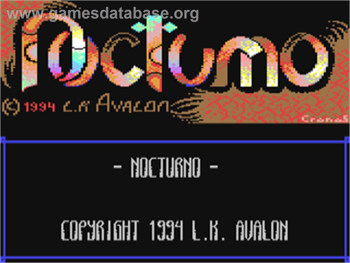 Nocturno - Commodore 64 - Artwork - Title Screen