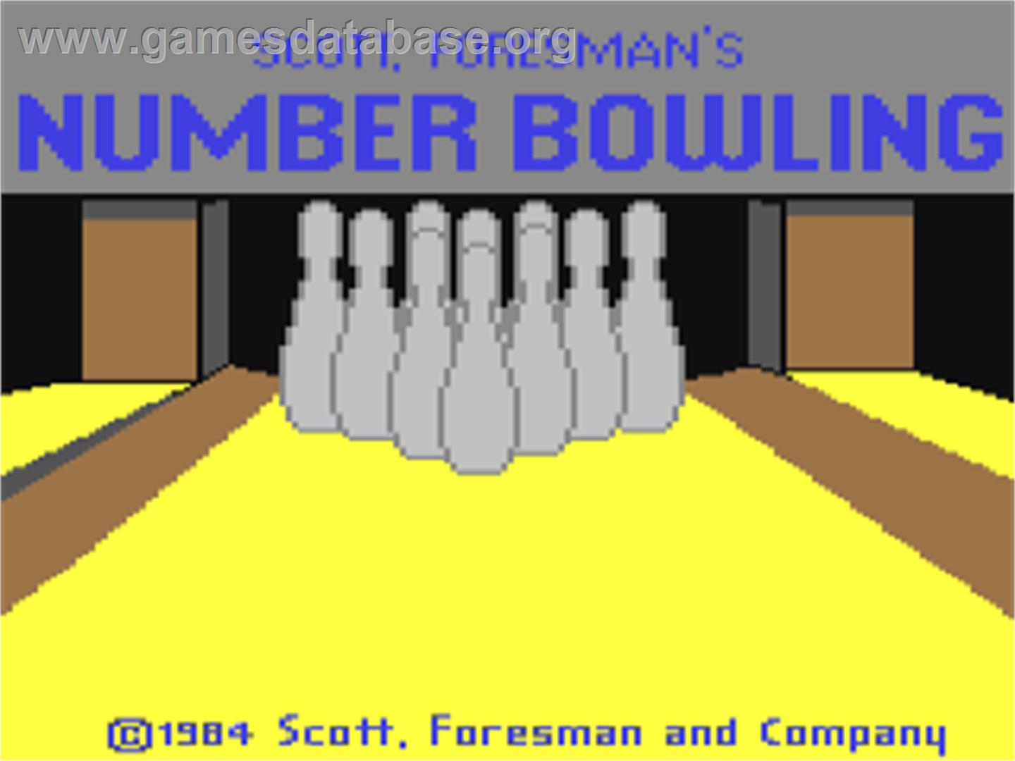 Number Bowling - Commodore 64 - Artwork - Title Screen