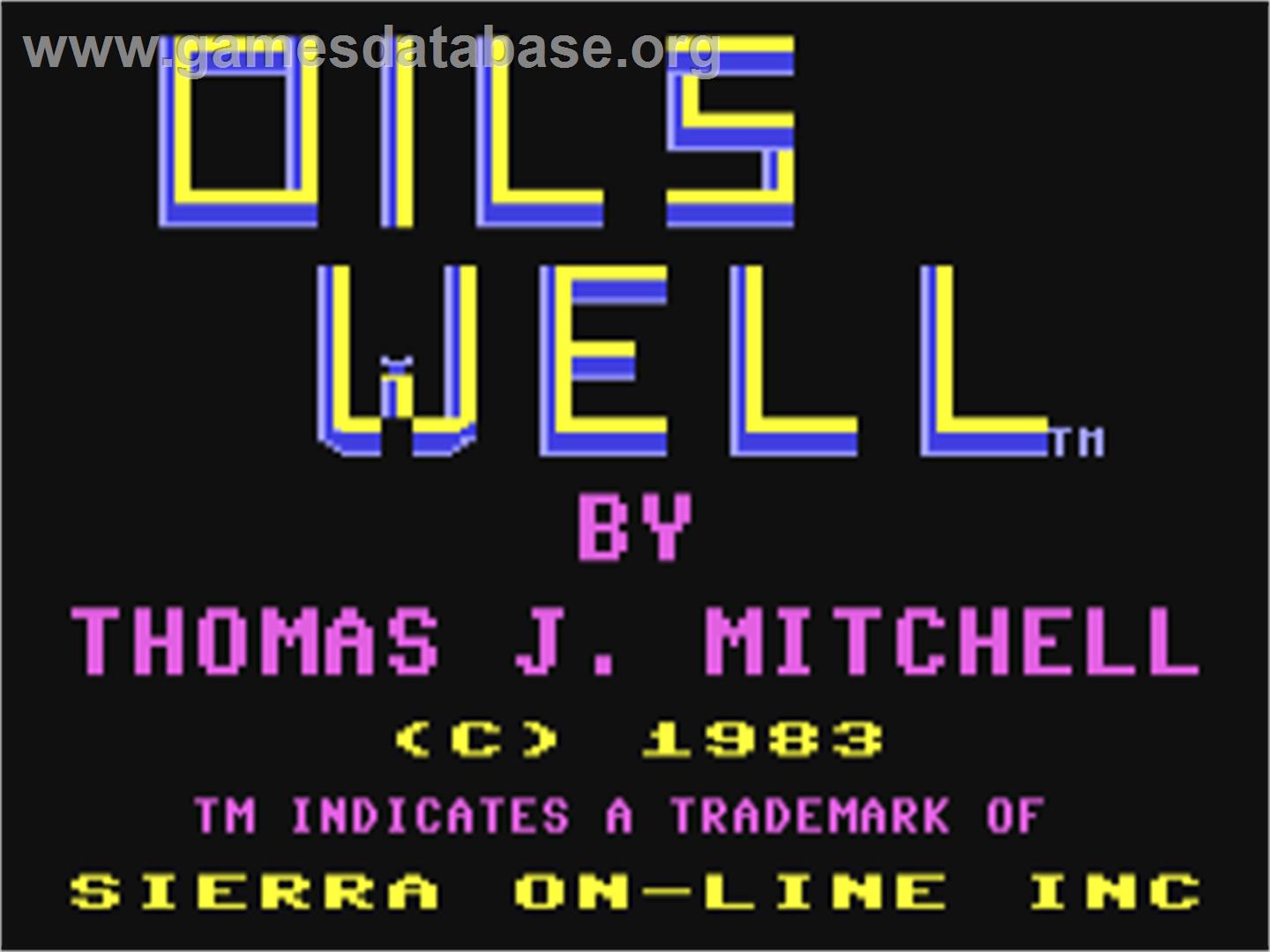 Oil's Well - Commodore 64 - Artwork - Title Screen