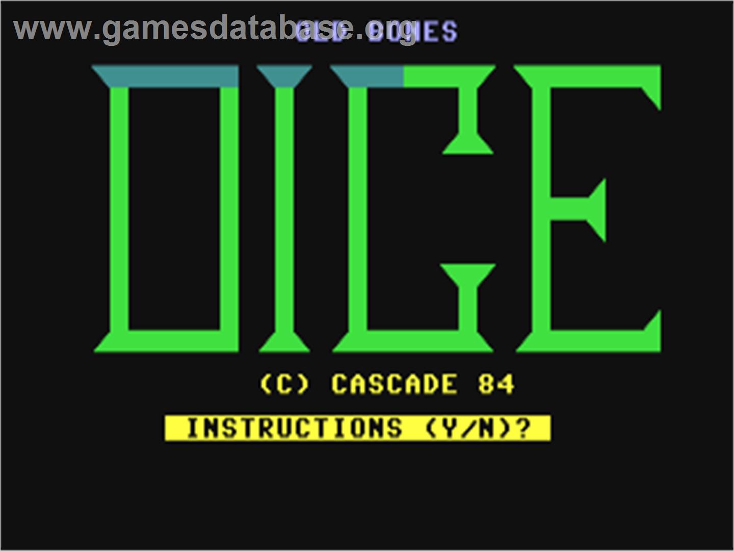 Old Bones Dice - Commodore 64 - Artwork - Title Screen