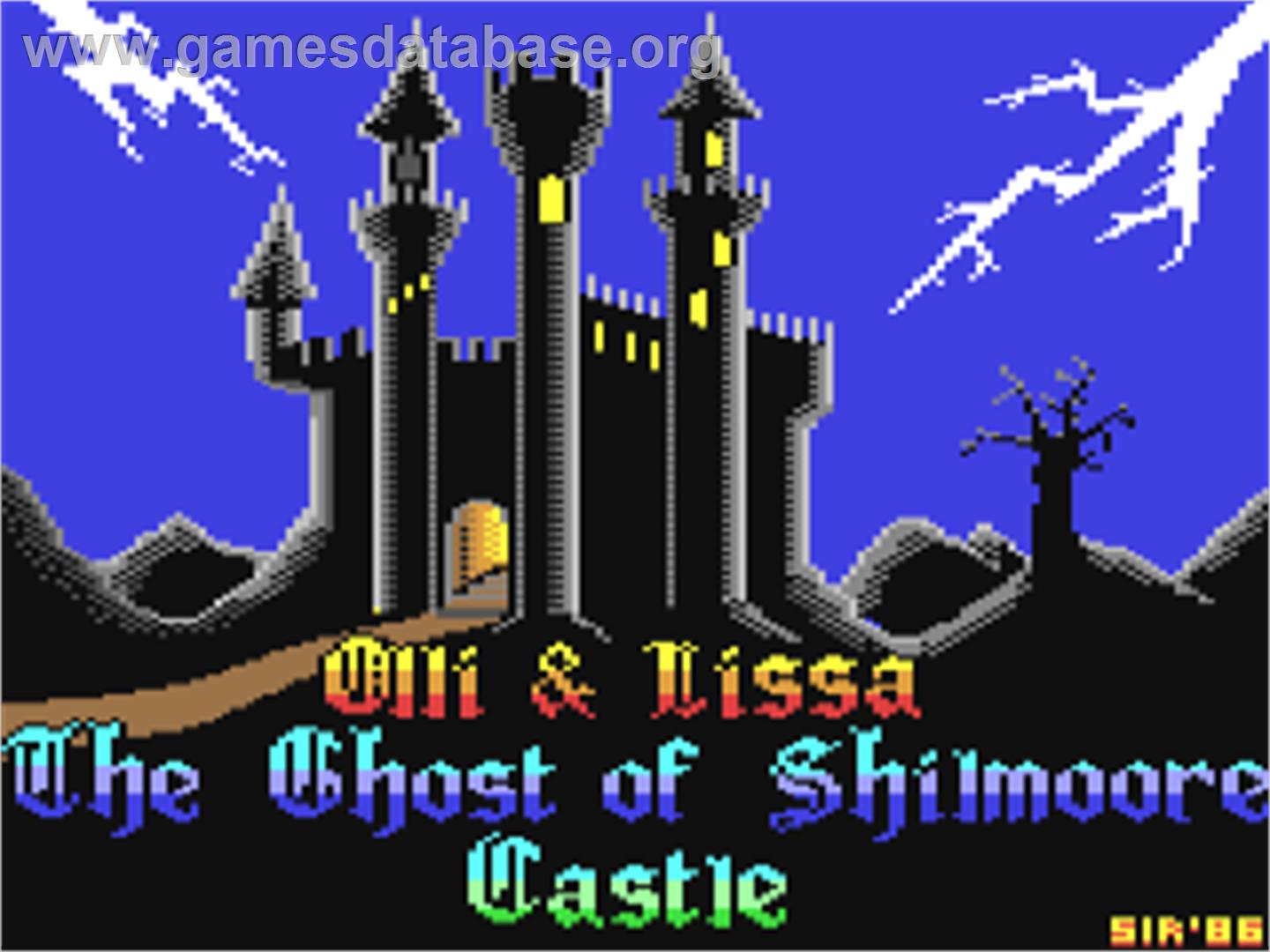 Olli & Lissa: The Ghost of Shilmore Castle - Commodore 64 - Artwork - Title Screen