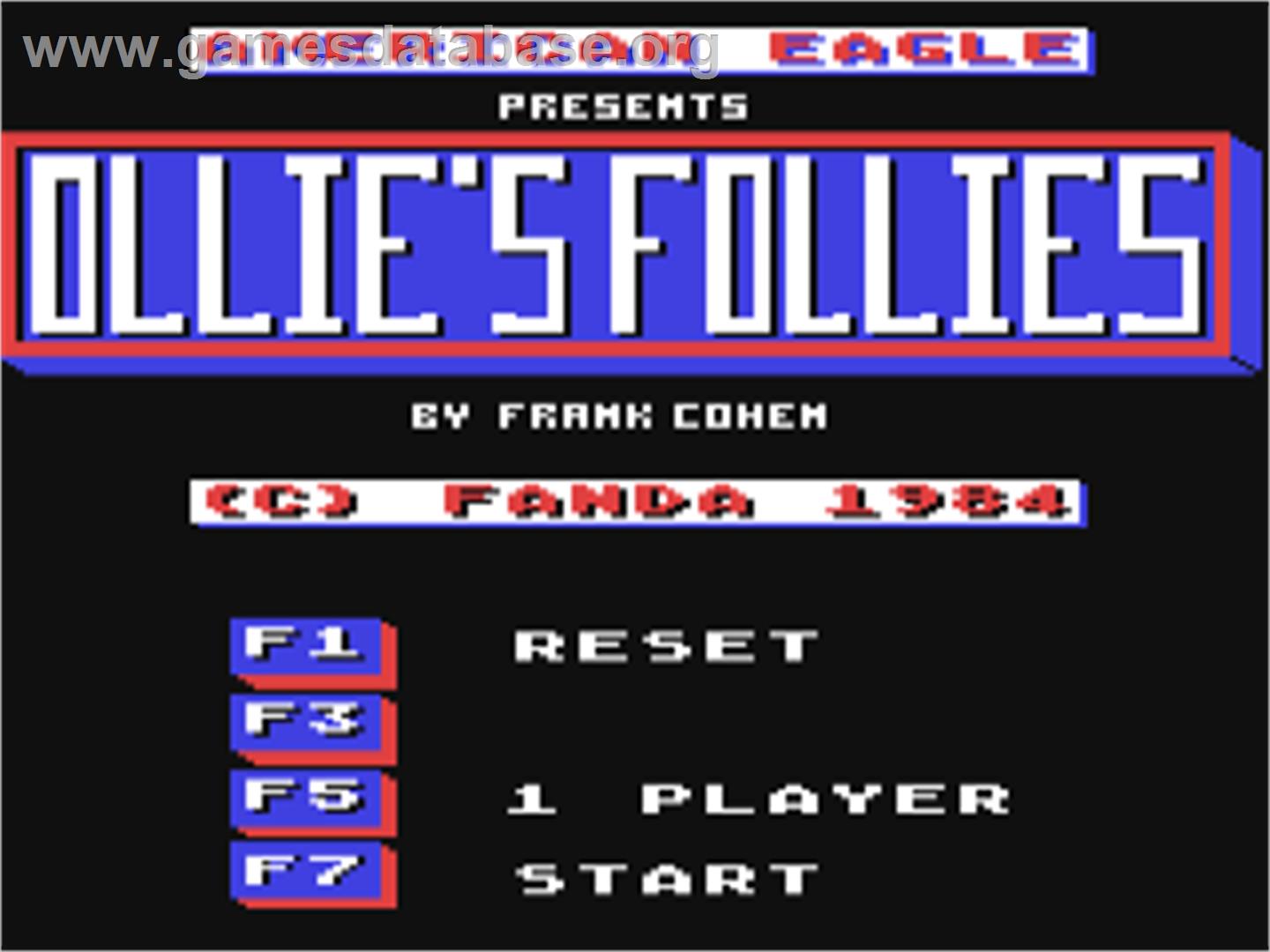 Ollie's Follies - Commodore 64 - Artwork - Title Screen