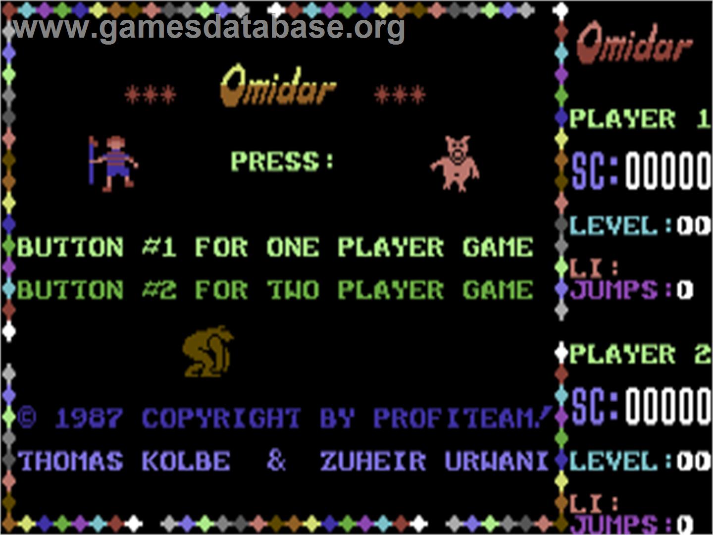 Omidar - Commodore 64 - Artwork - Title Screen