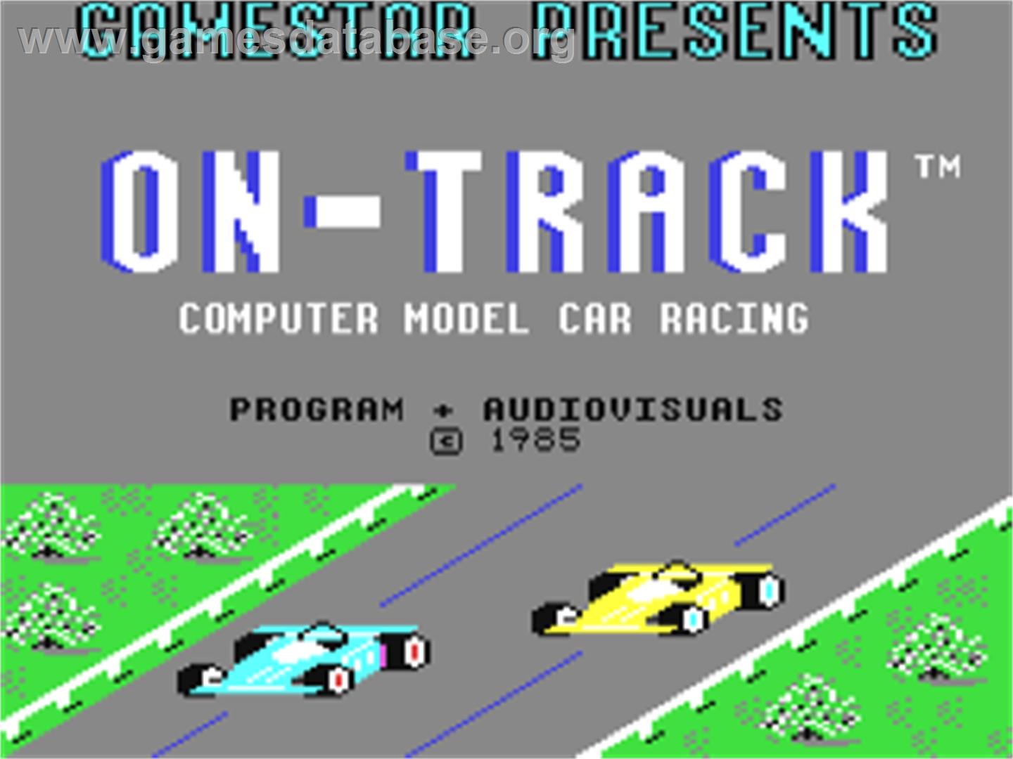 On-track Computer Model Car Racing - Commodore 64 - Artwork - Title Screen