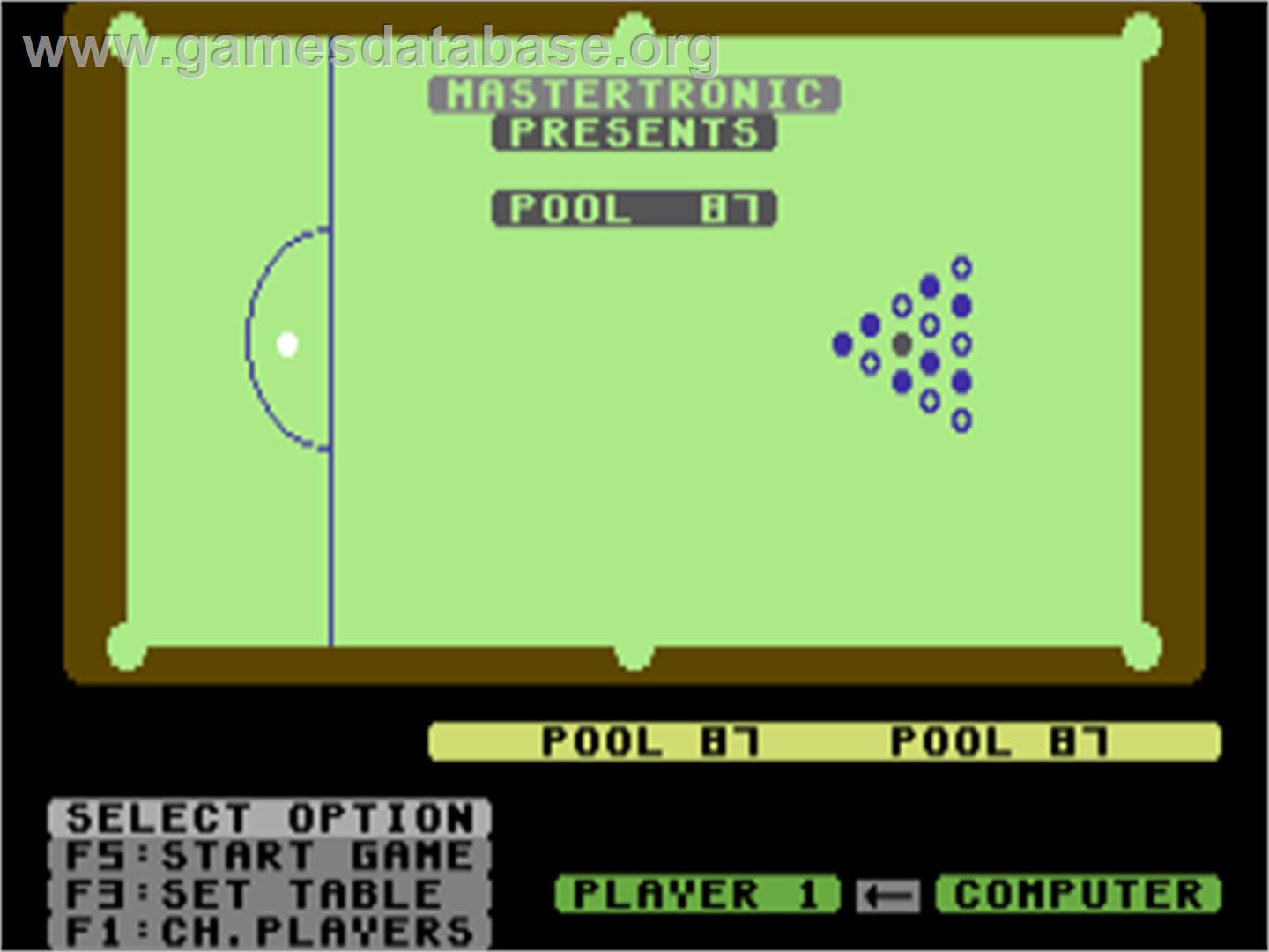 On Cue - Commodore 64 - Artwork - Title Screen