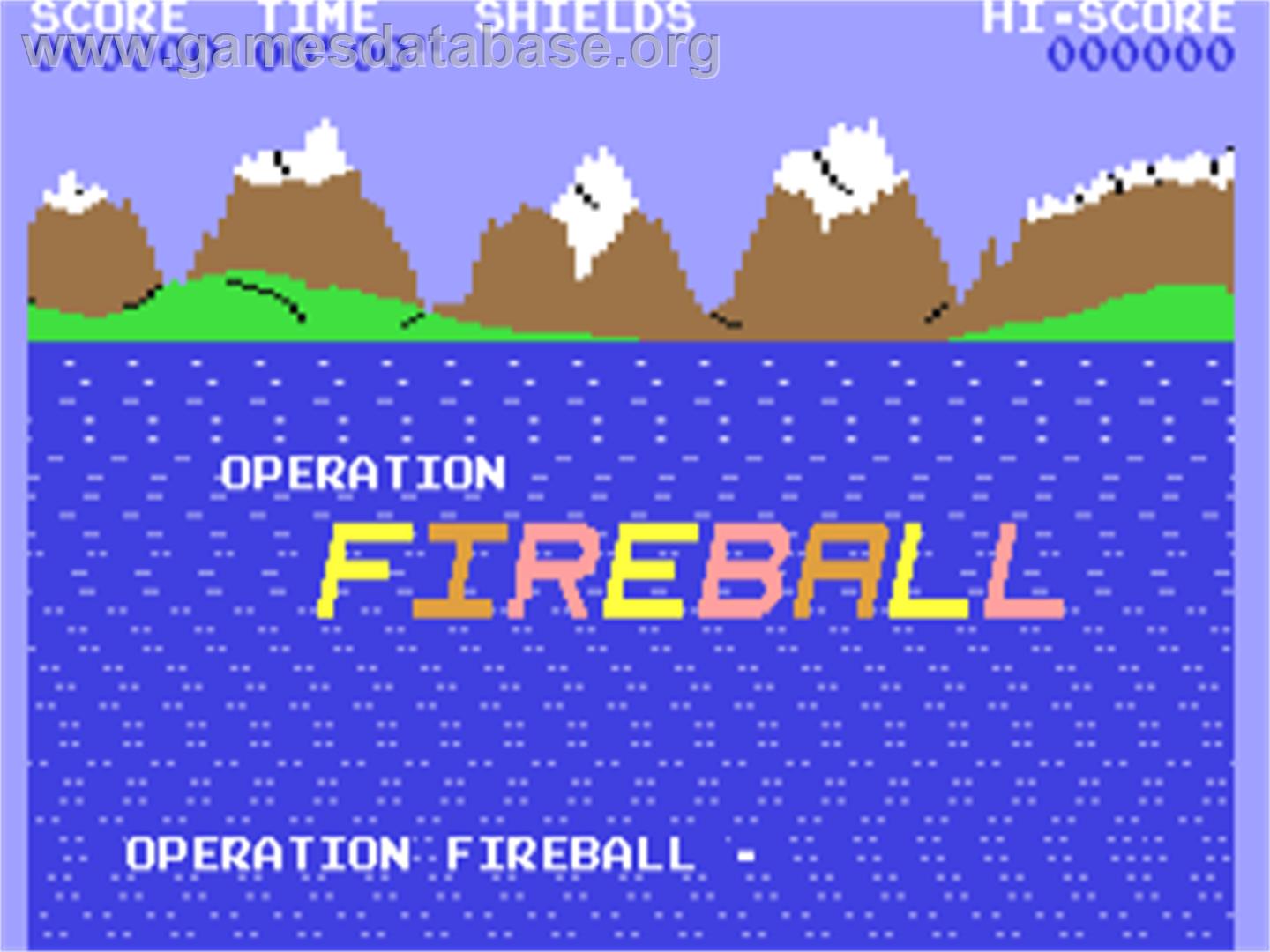 Operation Fireball - Commodore 64 - Artwork - Title Screen