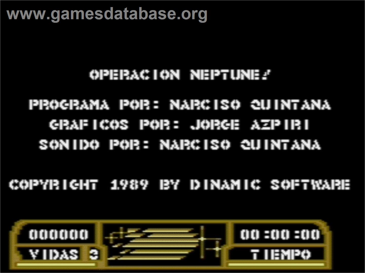 Operation Neptune (Infogrames) - Commodore 64 - Artwork - Title Screen