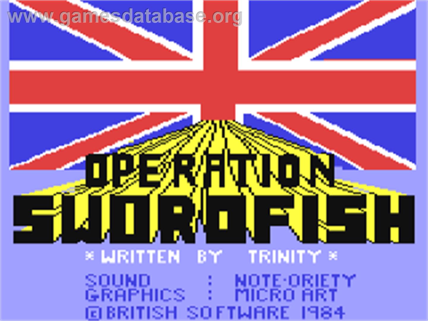 Operation Swordfish - Commodore 64 - Artwork - Title Screen