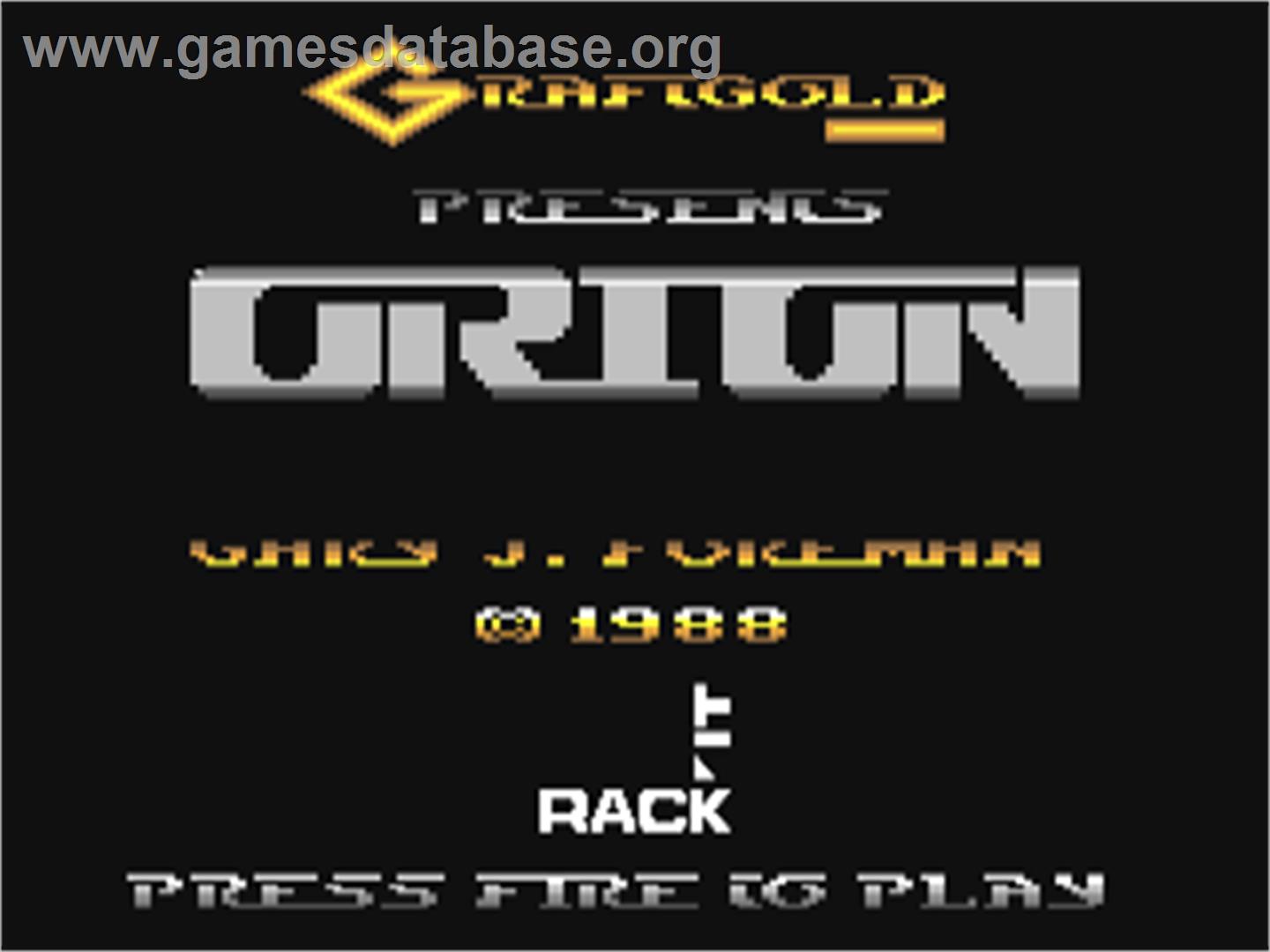 Orion (Loadstar) - Commodore 64 - Artwork - Title Screen