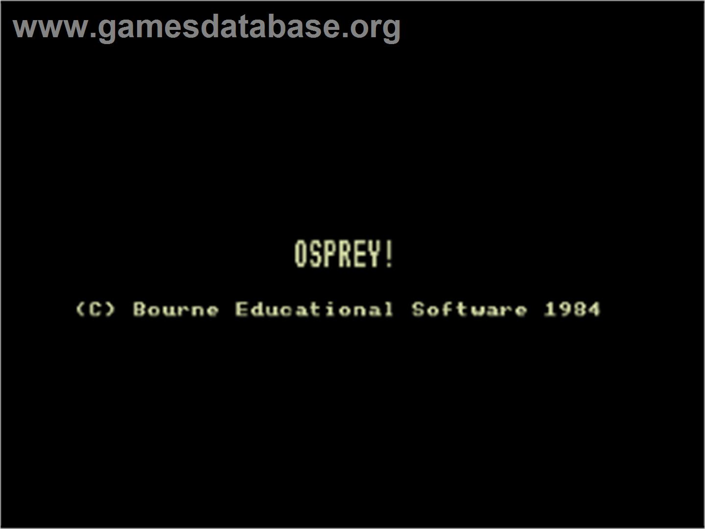 Osprey! - Commodore 64 - Artwork - Title Screen