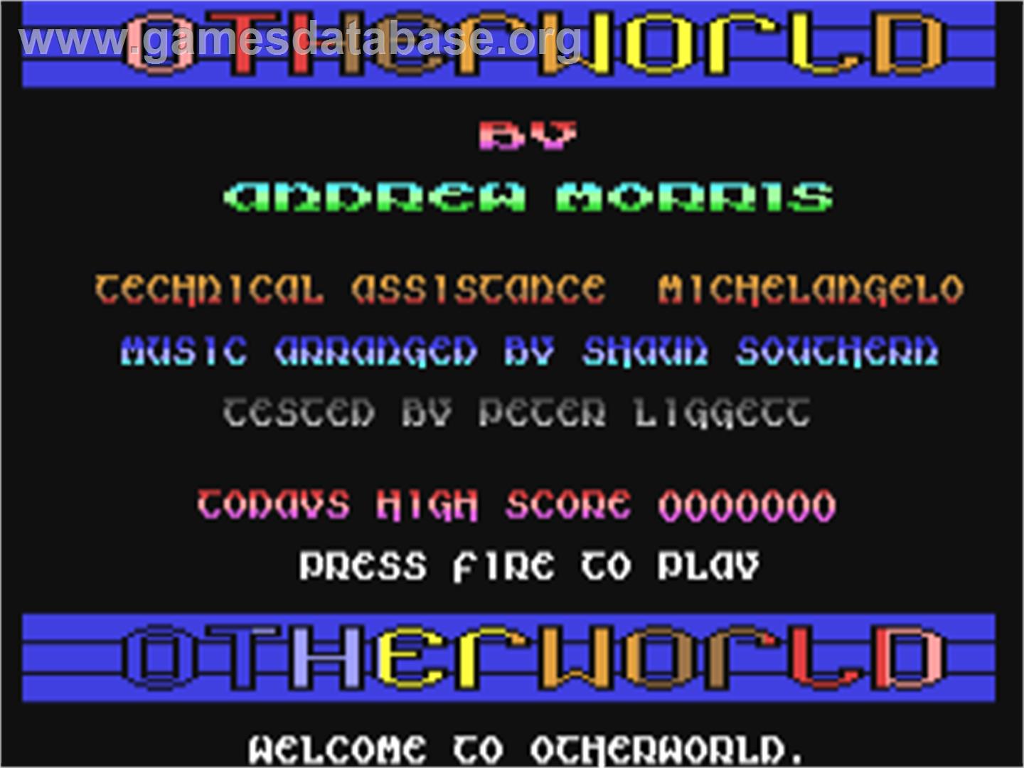 Otherworld - Commodore 64 - Artwork - Title Screen