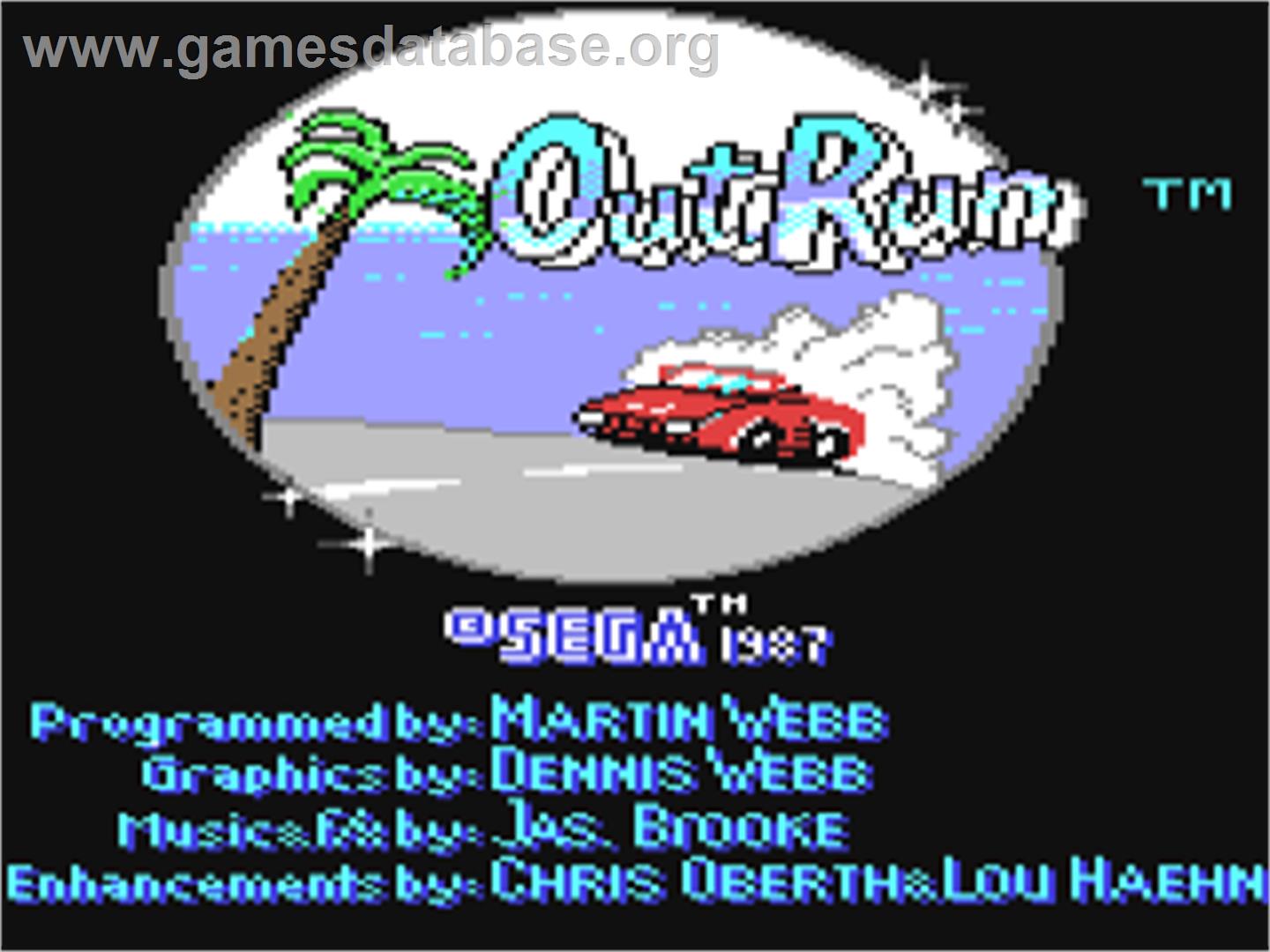 OutRun - Commodore 64 - Artwork - Title Screen