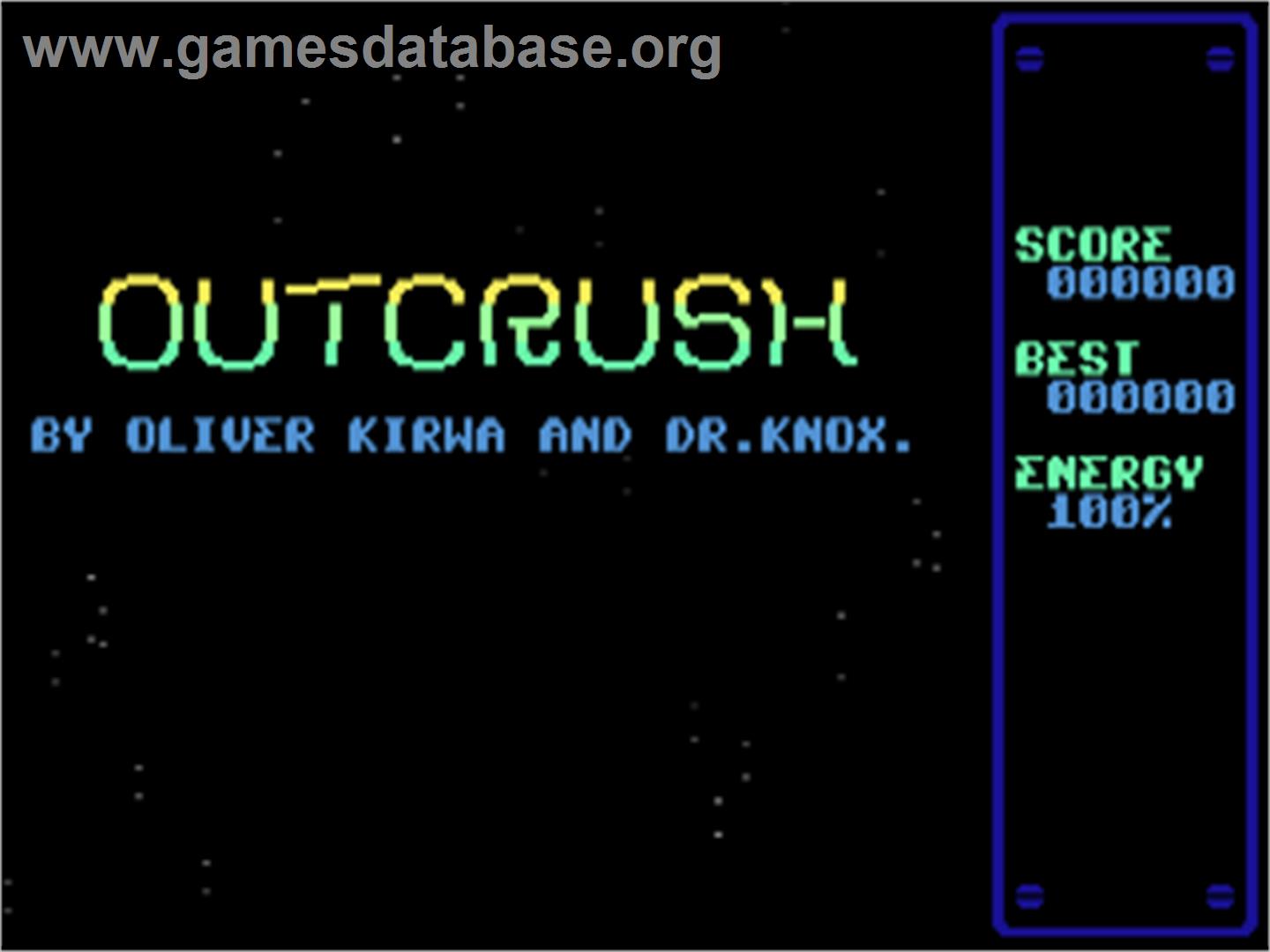 Outcrush - Commodore 64 - Artwork - Title Screen