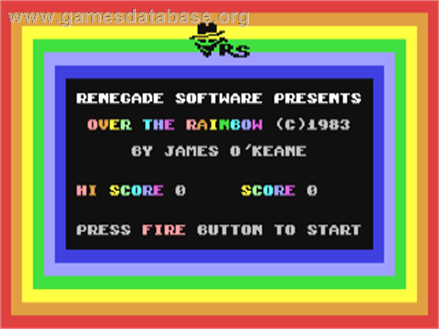 Over The Rainbow - Commodore 64 - Artwork - Title Screen
