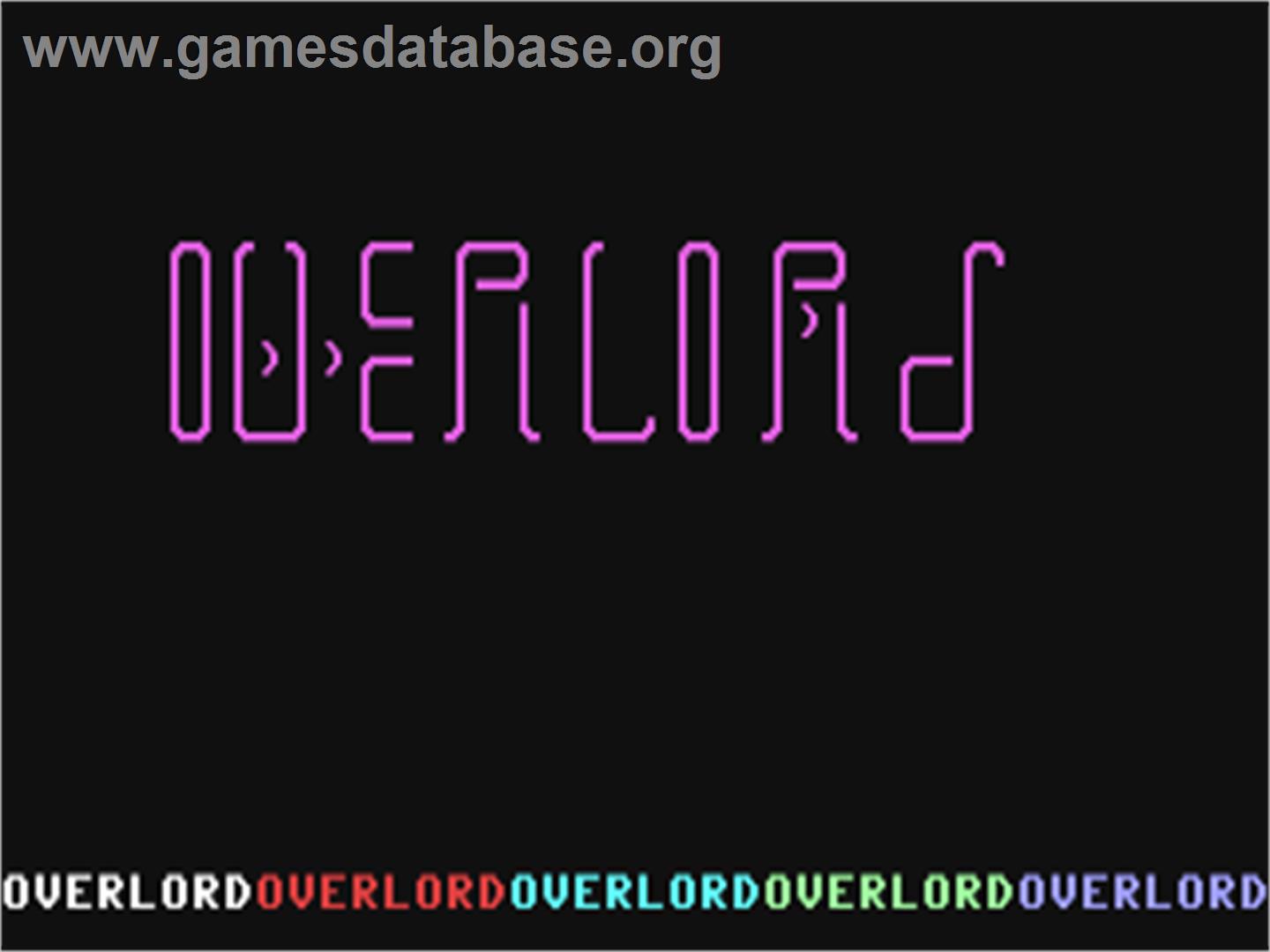 Overlord - Commodore 64 - Artwork - Title Screen