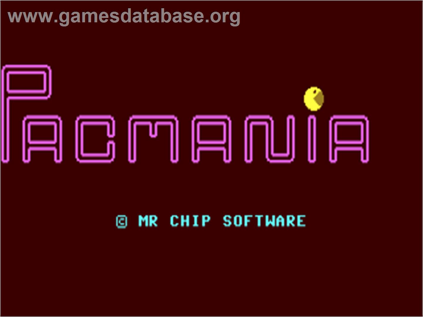 Pac-mania - Commodore 64 - Artwork - Title Screen