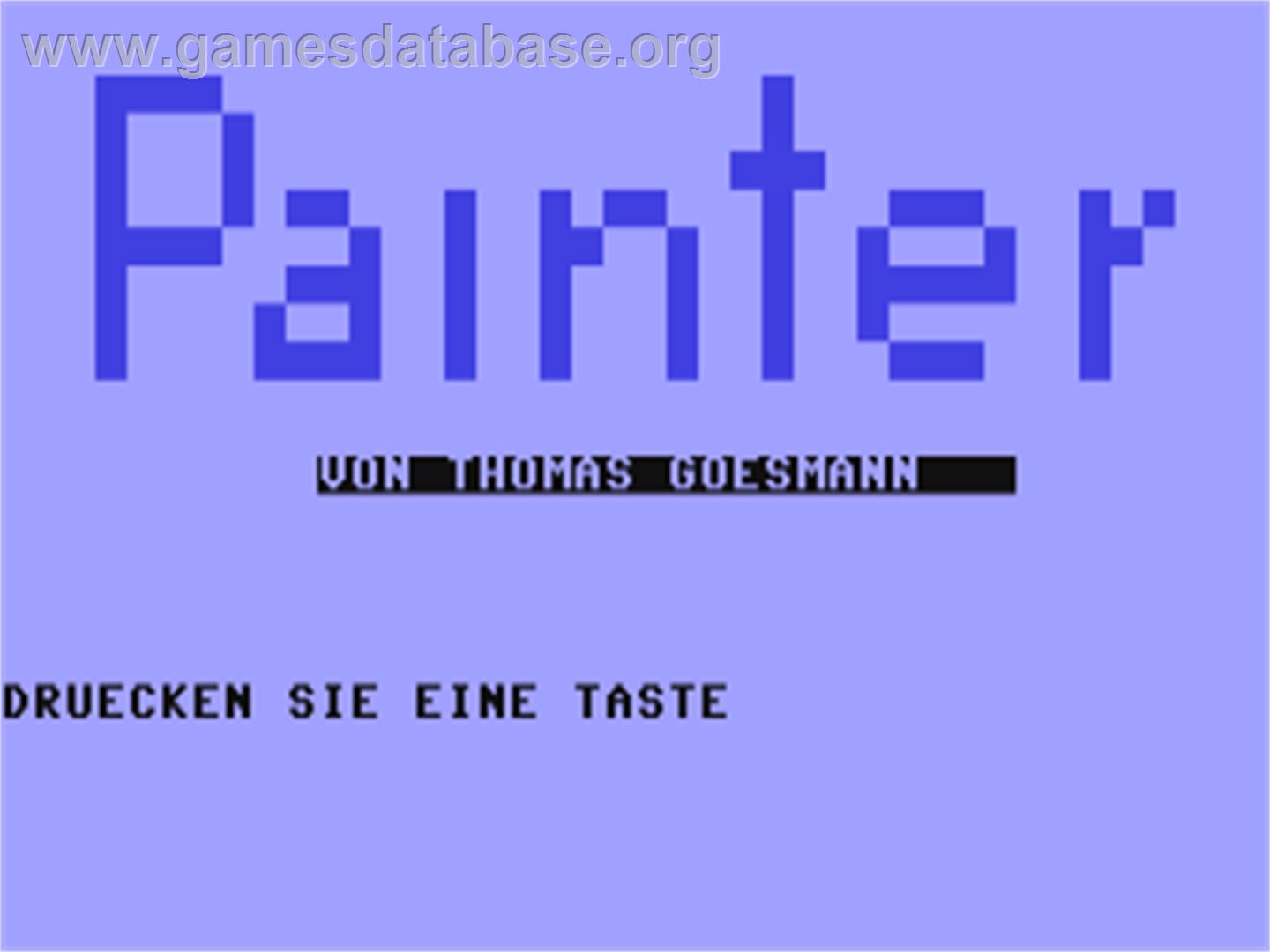 Painter - Commodore 64 - Artwork - Title Screen