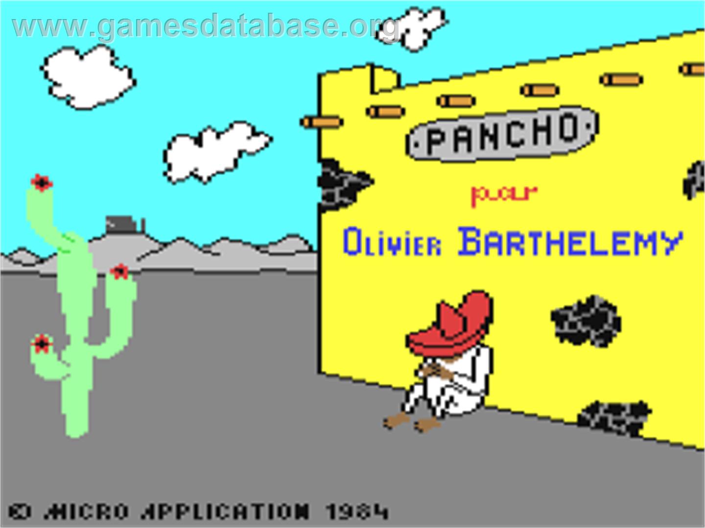 Pancho - Commodore 64 - Artwork - Title Screen