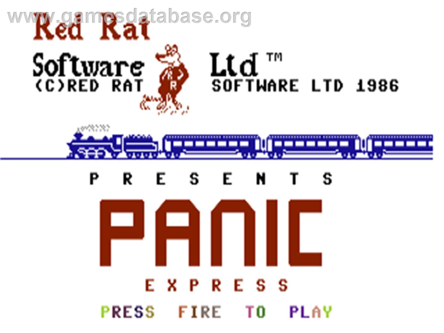 Panic Express - Commodore 64 - Artwork - Title Screen