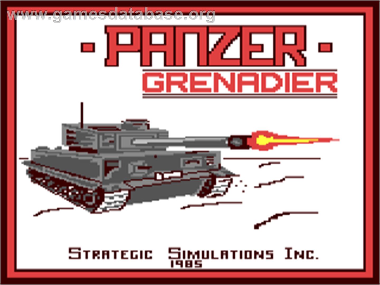 Panzer Grenadier - Commodore 64 - Artwork - Title Screen