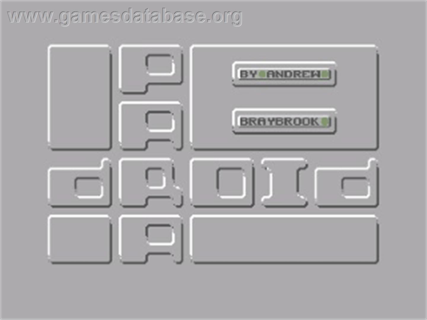 Paradroid Redux - Commodore 64 - Artwork - Title Screen