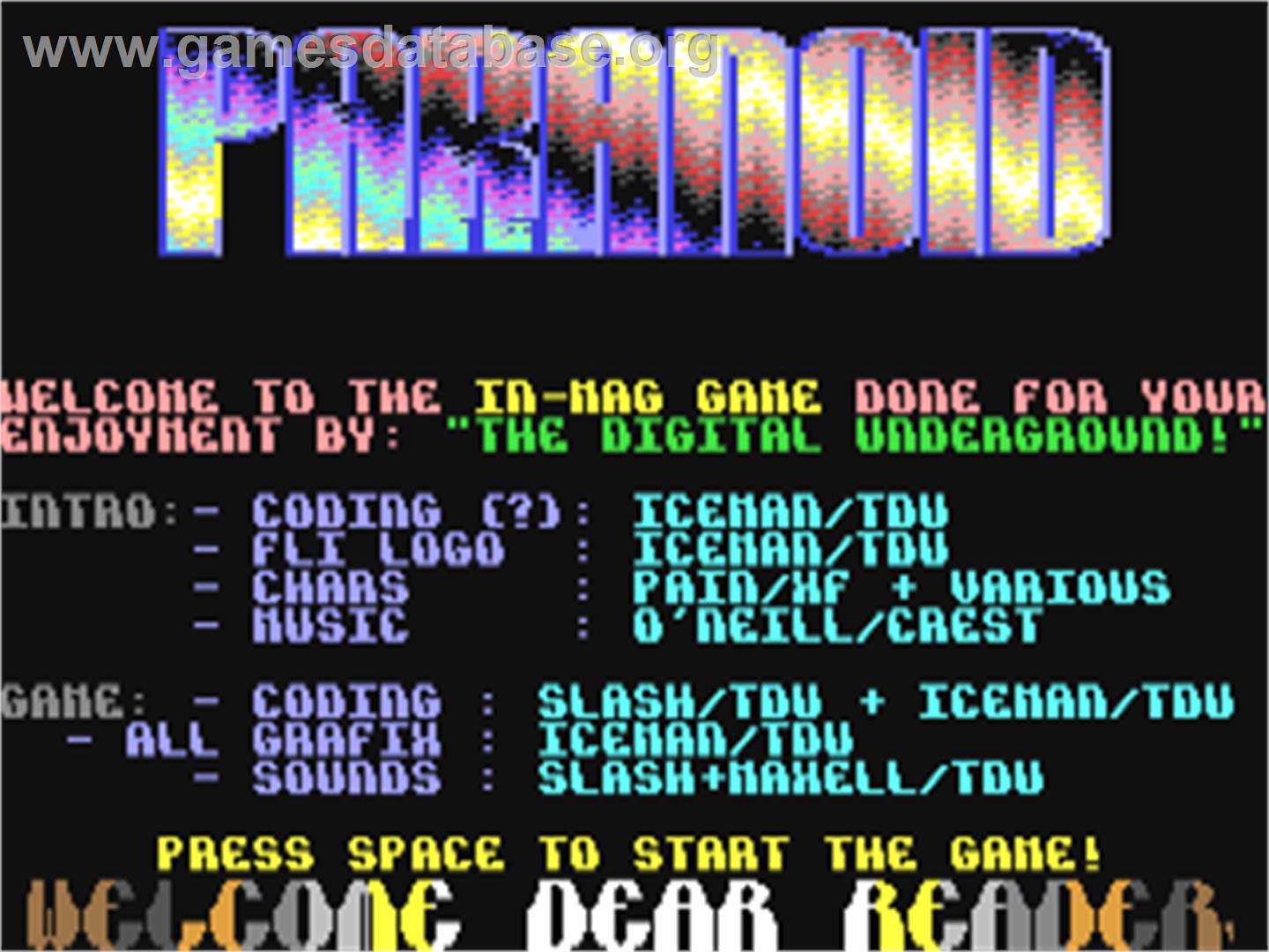 Paranoid (1994 - Preview) - Commodore 64 - Artwork - Title Screen