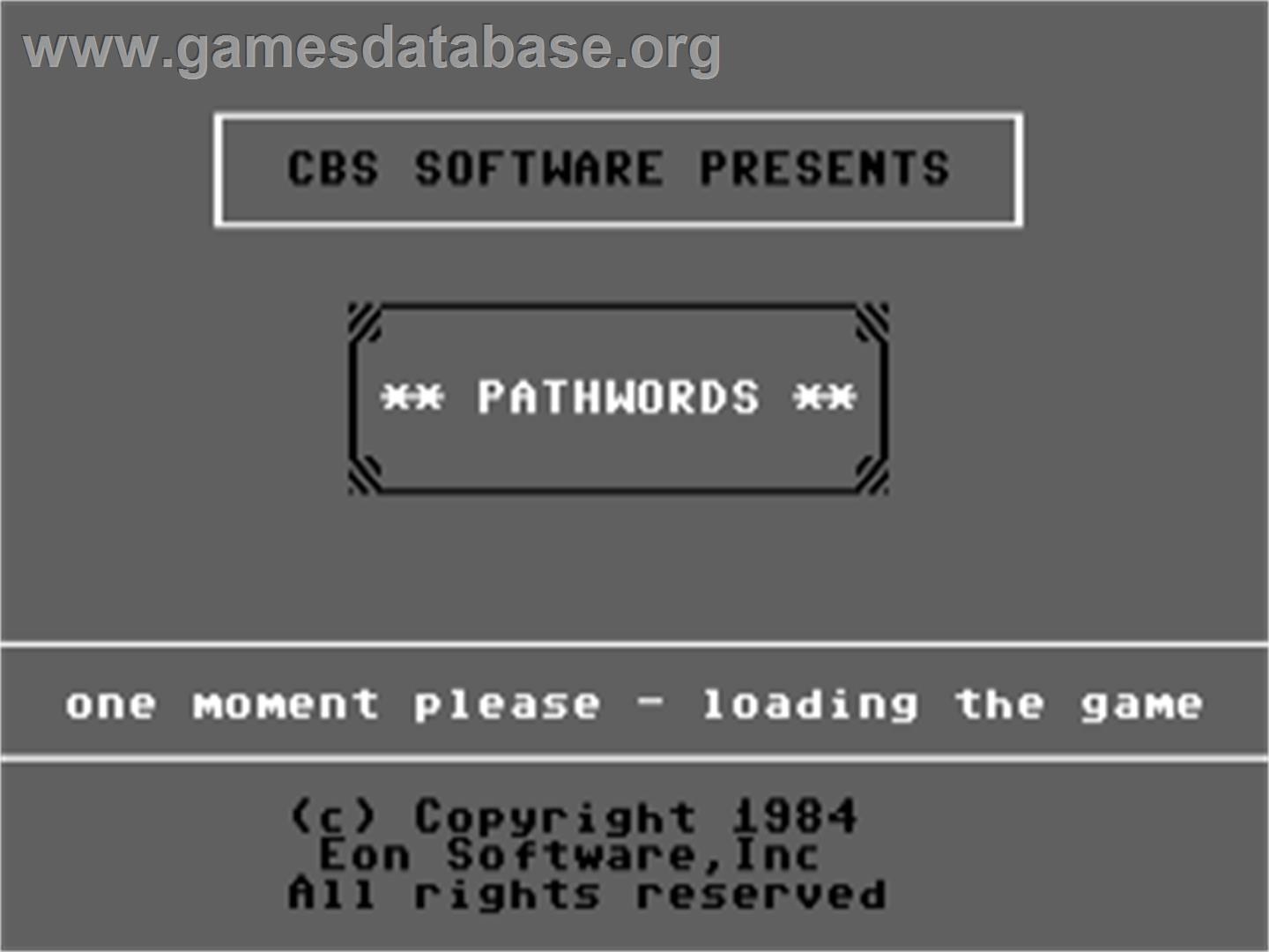 Pathwords - Commodore 64 - Artwork - Title Screen