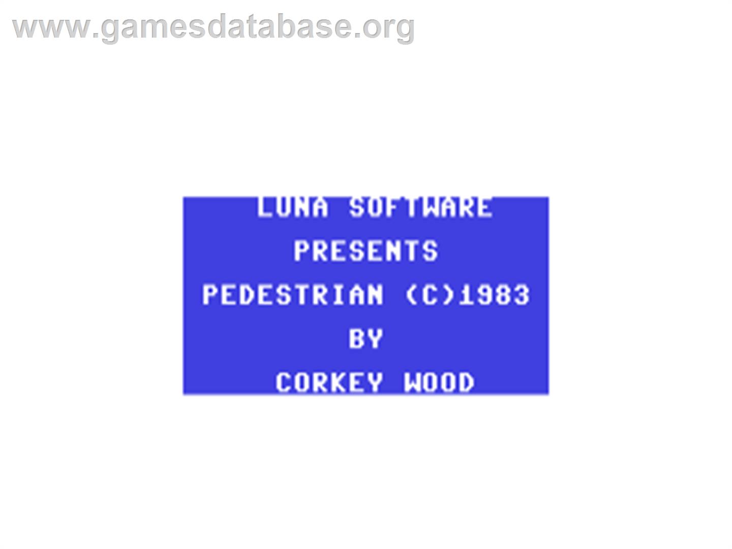Pedestrian - Commodore 64 - Artwork - Title Screen