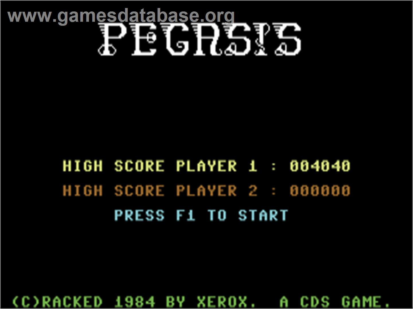 Pegasis - Commodore 64 - Artwork - Title Screen
