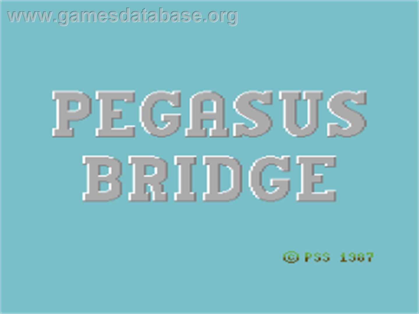 Pegasus Bridge - Commodore 64 - Artwork - Title Screen