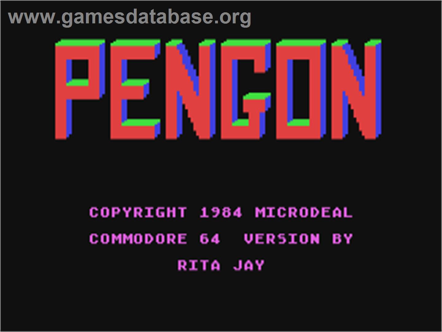Pengon - Commodore 64 - Artwork - Title Screen