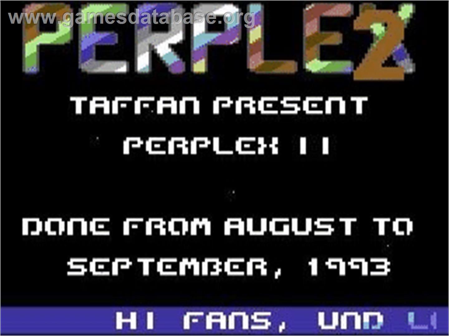 Perplex 2 - Commodore 64 - Artwork - Title Screen