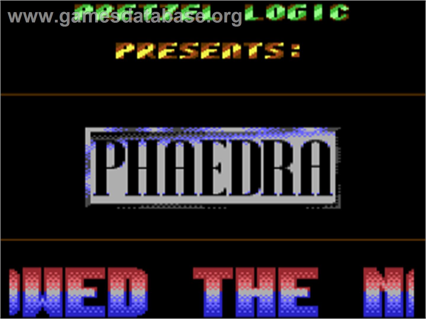 Phaedra - Commodore 64 - Artwork - Title Screen