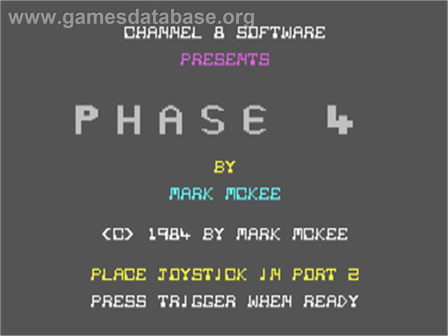 Phase 4 - Commodore 64 - Artwork - Title Screen