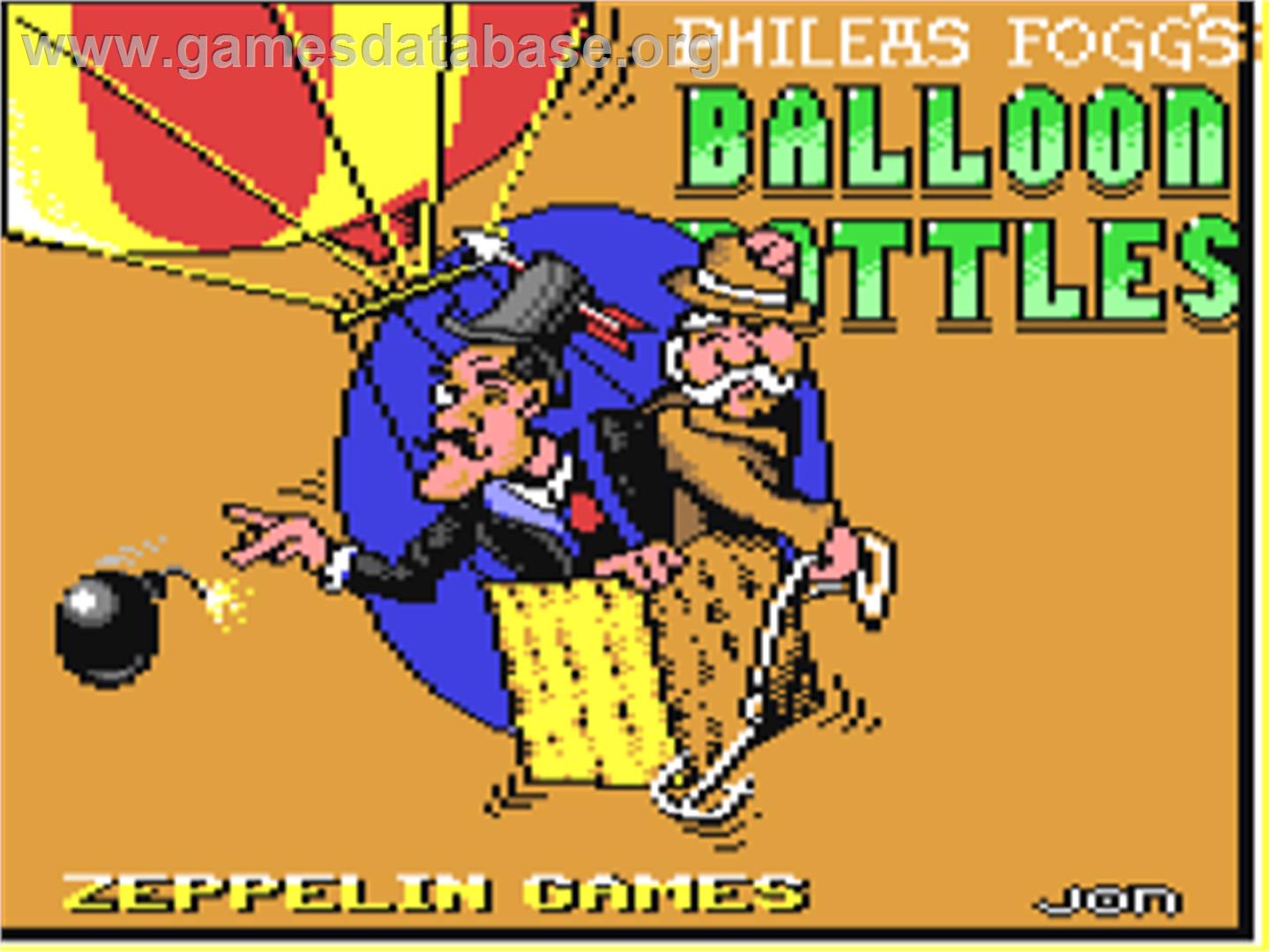 Phileas Fogg's Balloon Battles - Commodore 64 - Artwork - Title Screen