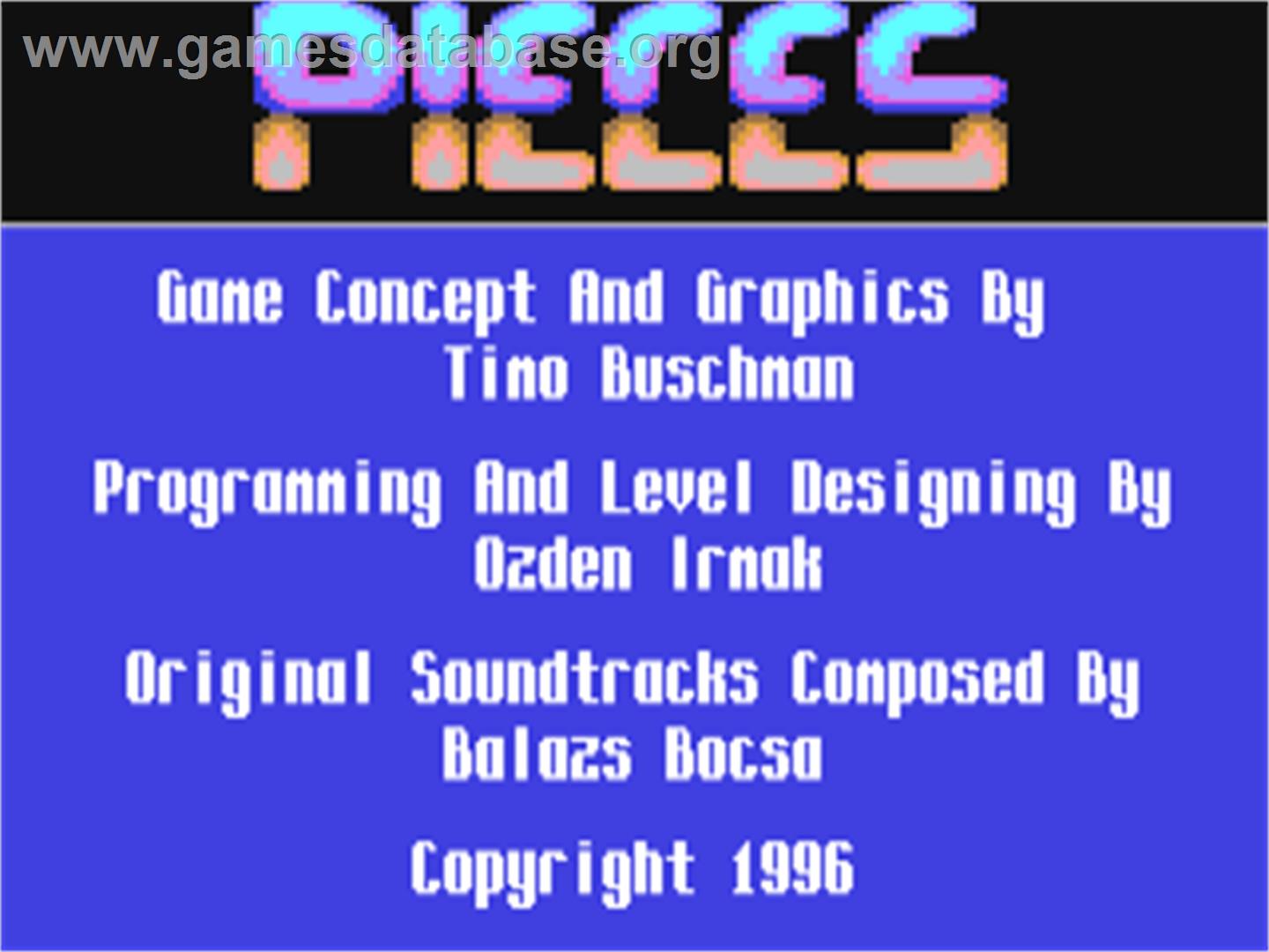 Pieces - Commodore 64 - Artwork - Title Screen