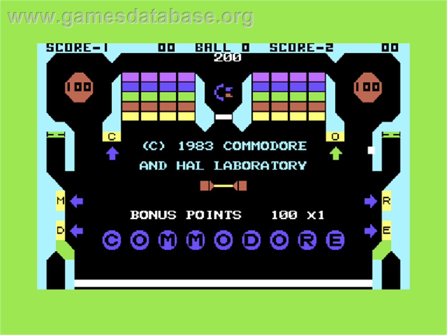 Pinball Spectacular - Commodore 64 - Artwork - Title Screen