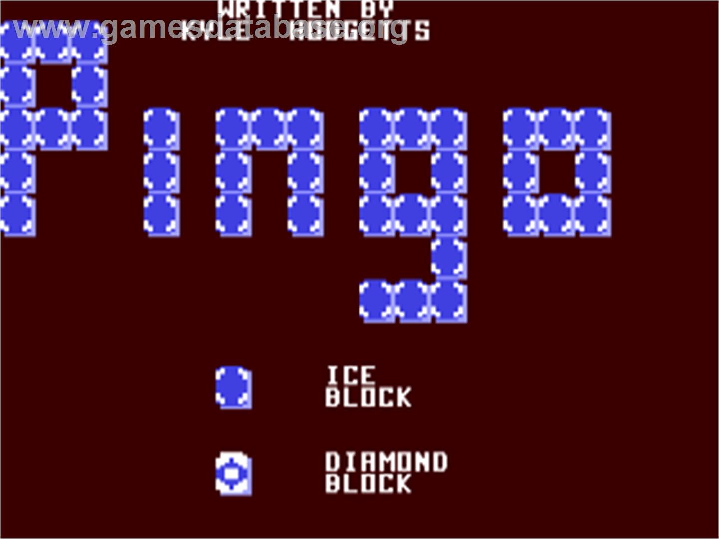 Pingo (Mentiss Software/OziSoft) - Commodore 64 - Artwork - Title Screen