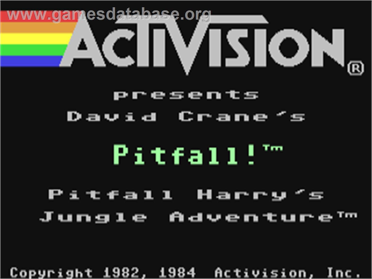 Pitfall 2 - Lost Caverns - Commodore 64 - Artwork - Title Screen
