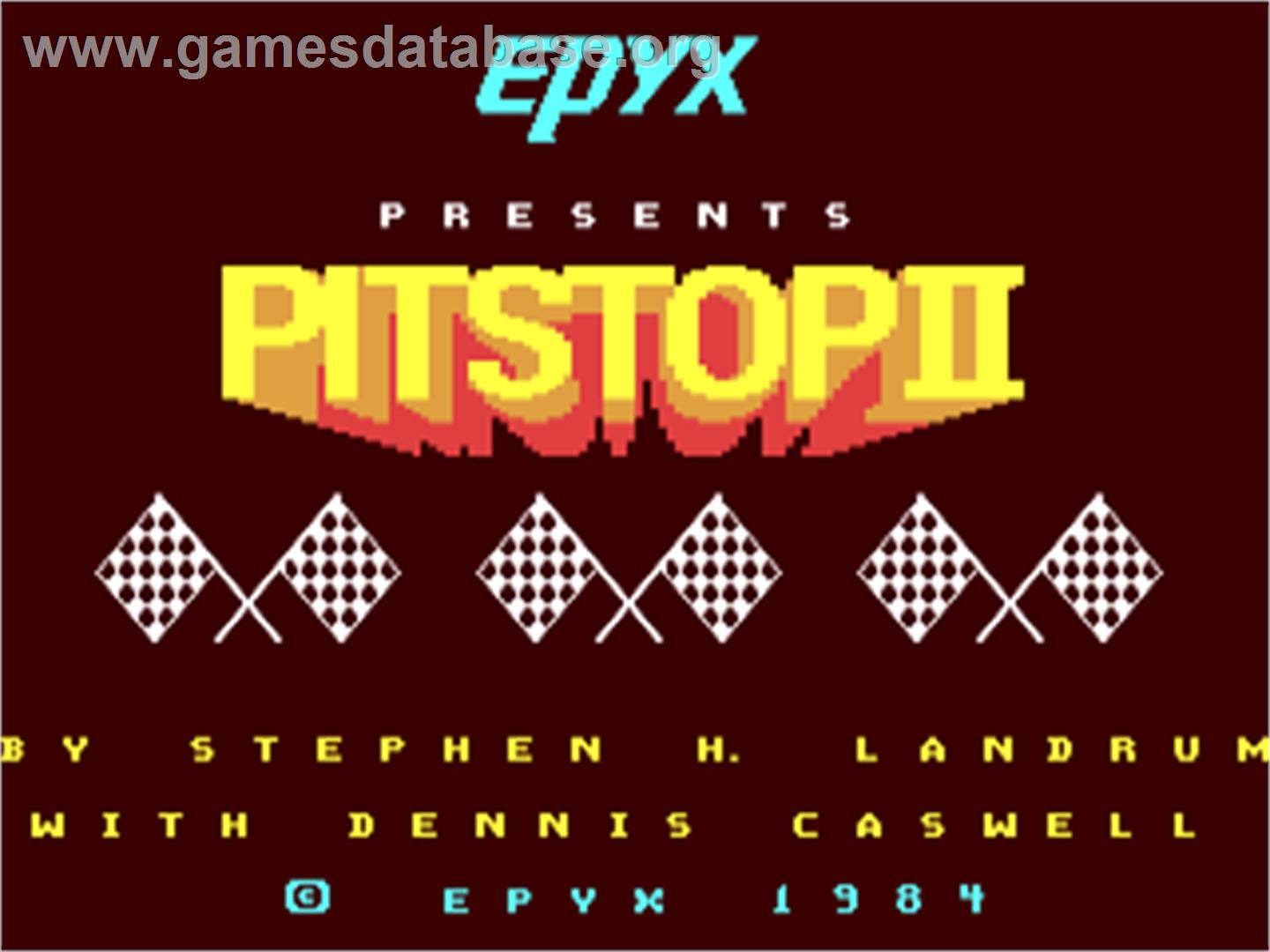Pitstop 2 - Commodore 64 - Artwork - Title Screen