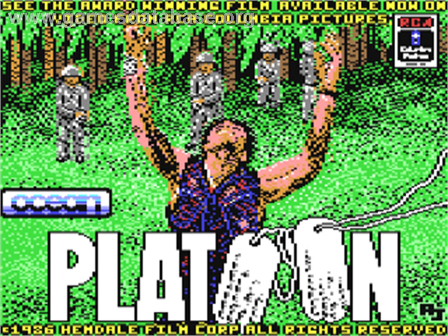 Platoon - Commodore 64 - Artwork - Title Screen