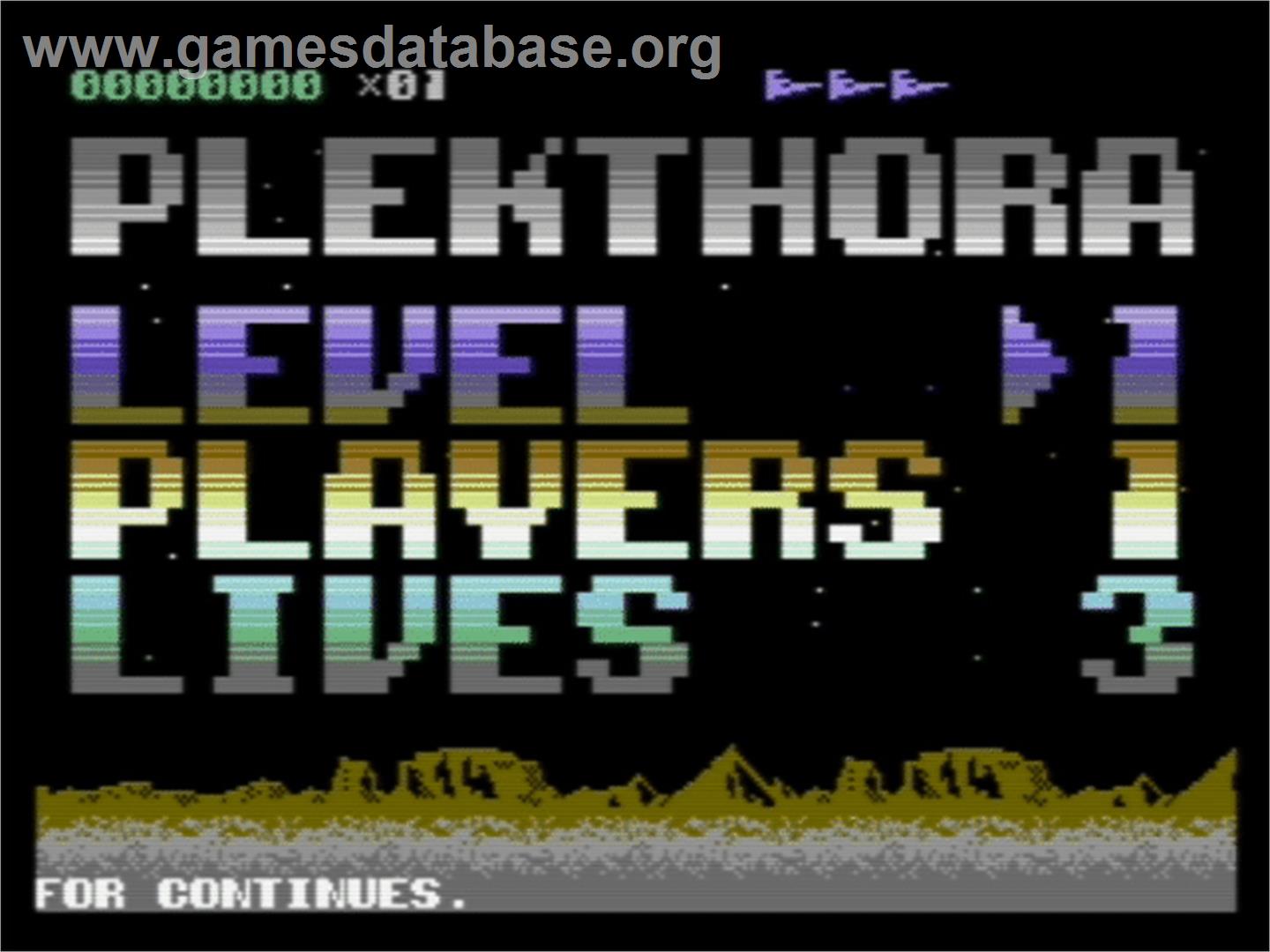 Plekthora - Commodore 64 - Artwork - Title Screen