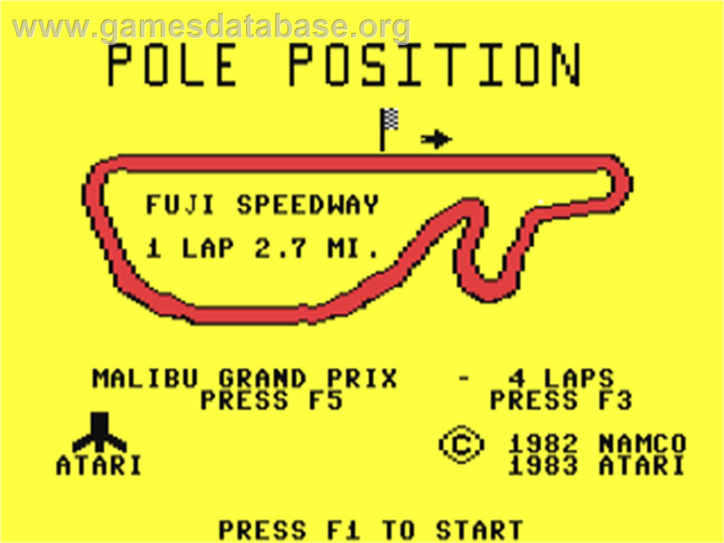 Pole Position (Tronic Verlag) - Commodore 64 - Artwork - Title Screen