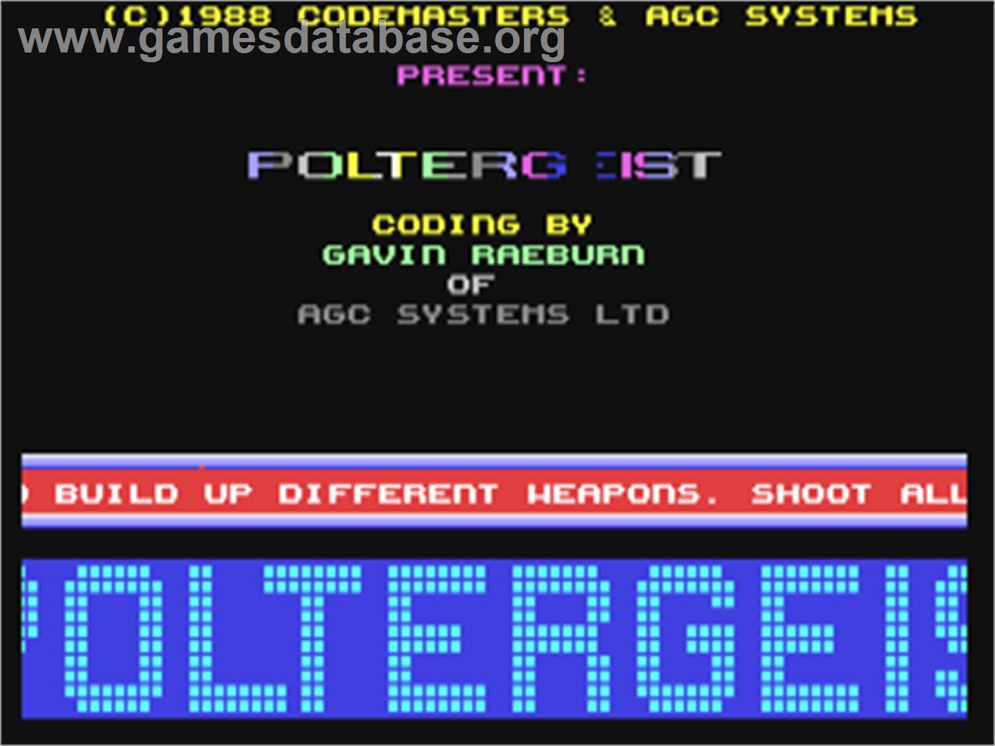 Poltergeist - Commodore 64 - Artwork - Title Screen